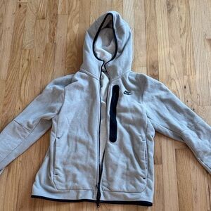 Nike grey Fleece Jacket with Black Accents tech